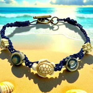Handcrafted Turtle Charm Bracelet – Real Ceramic Beads